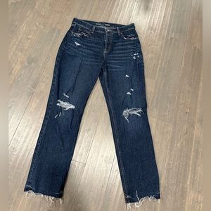High-rise slouchy straight jeans